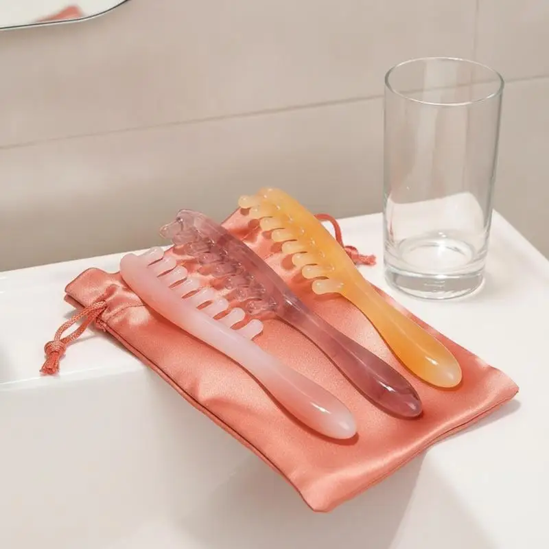 2026 NEW 1PCS Smooth Rounded Teeth Resin Scalp Massager Comb Comfortable Grip For Hair Care Head Relaxation Tension Relief