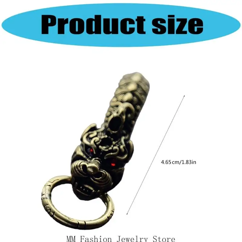 D0UB Carved Loong Keychains For Keys Or Small Items for Kids Teens Adults