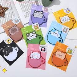 Cat Kawaii Sticky Notes, Memo Pad bonito, Post Notepad, Jornal engraçado, Papelaria, Etiqueta do livro, Planejador Diário, Tab Index, Lista de verificação para fazer