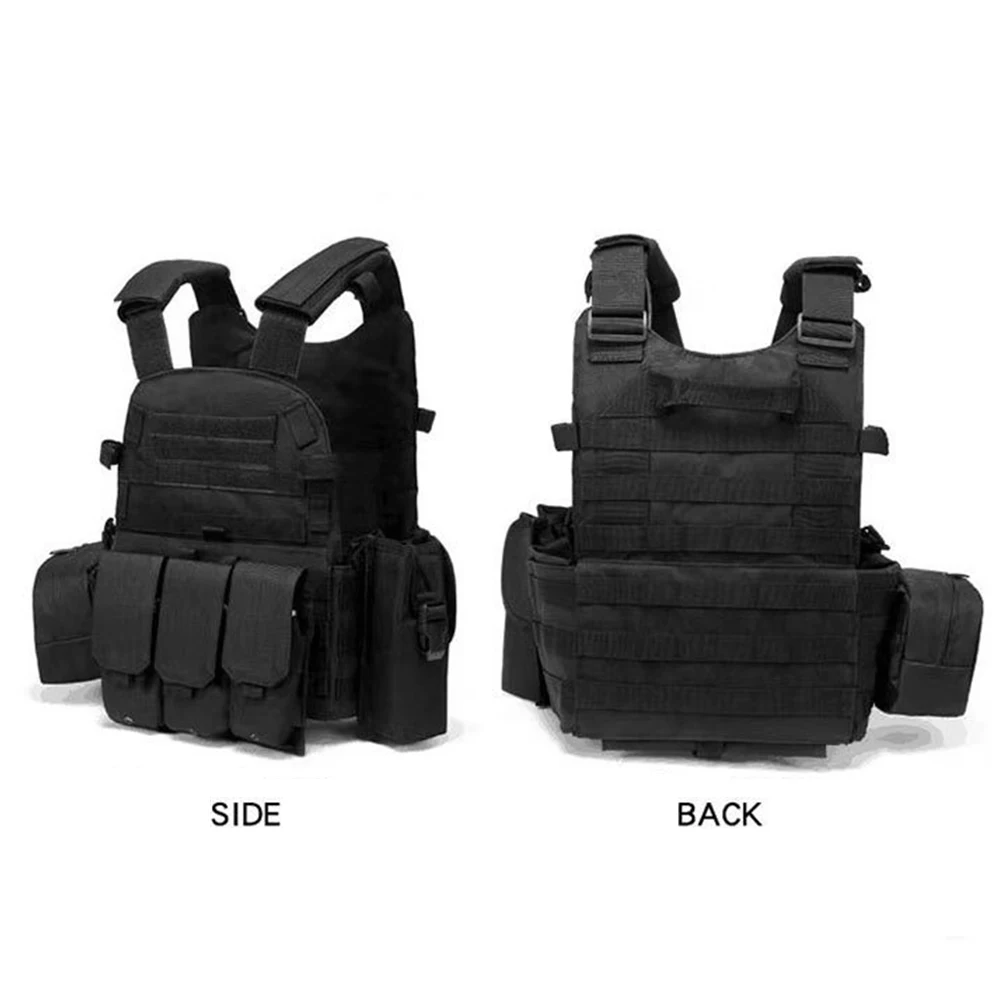 Military Fans Lightweight Tactical Vest Outdoor Real CS Training Vest Steel Plate Carrier Vest Police Training Protective Vest