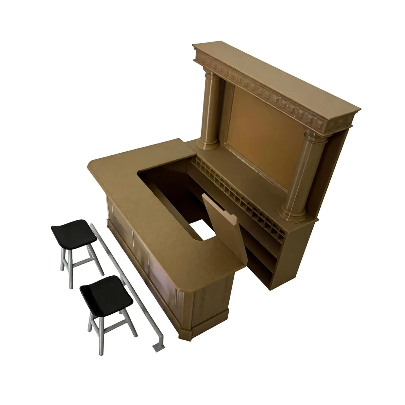Sgabelli da bancone bar Set parti fai da te da collezione 1/12 mobili giocattolo accessori per la decorazione della casa delle bambole per bambini paesaggistici in miniatura