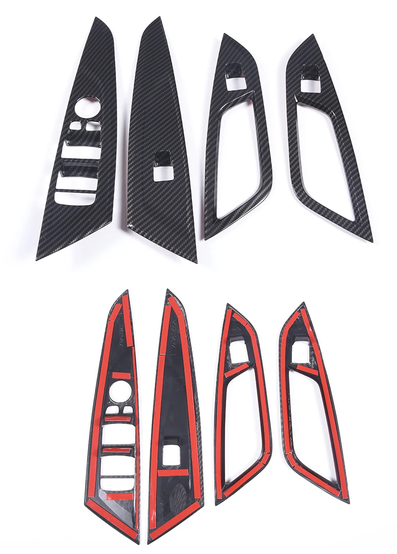 Für BMW 4er G26 2021-2022 ABS Carbon Faser/Schwarz Auto Fensterheber Taste Dekorative Rahmen Aufkleber auto Innen Zubehör – Detail 9