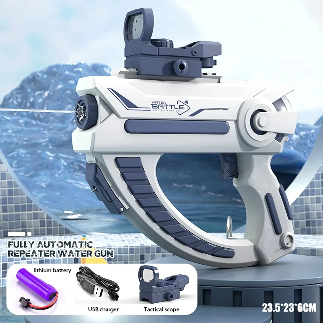 Water Gun Electric Pistol Shooting Toy Gun Full Automatic Summer Pool Beach Toy for Kids Children  Adult  Fake Toys Gift for Kid