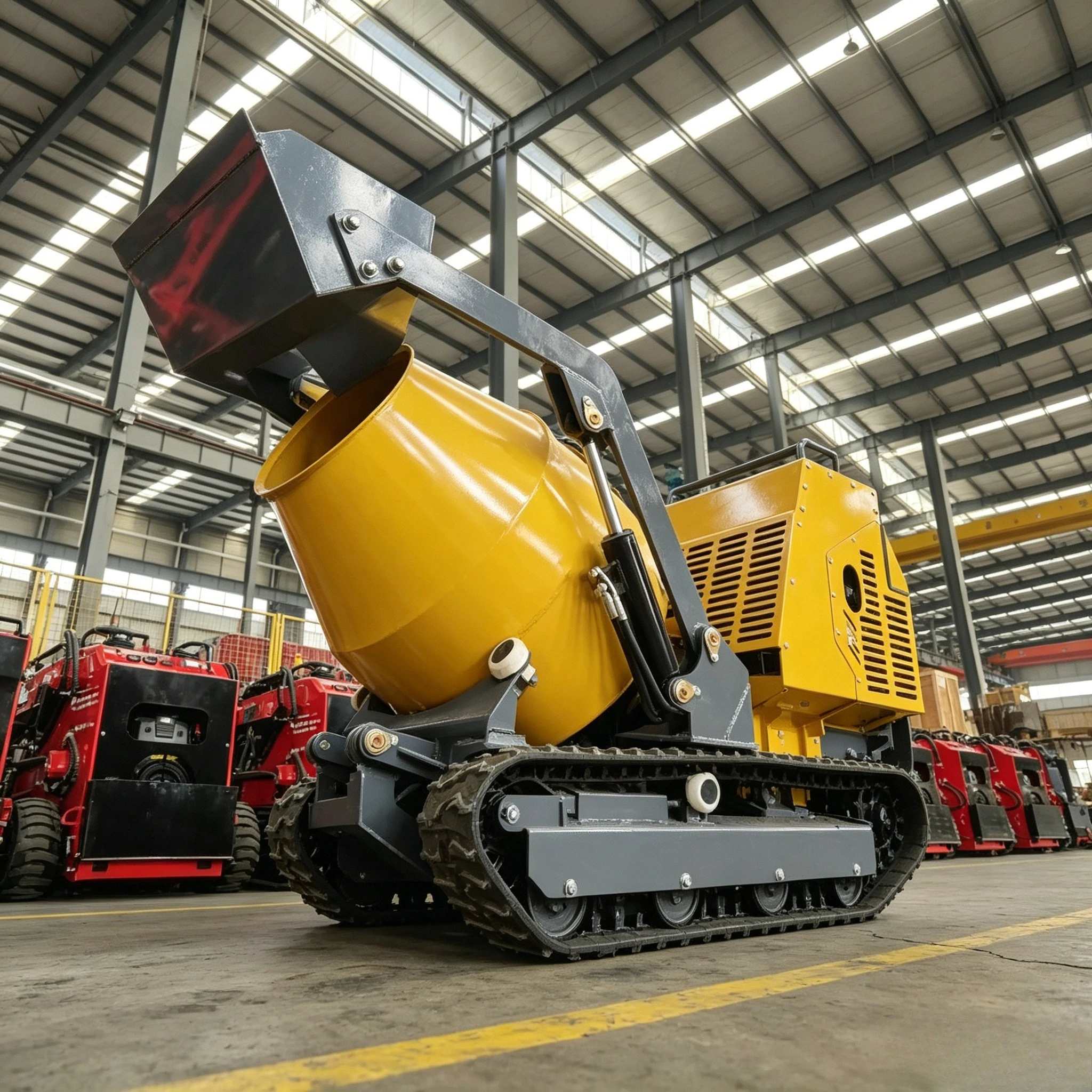 Customized Mini Self Loading Crawler Tracked Dumper Cement Concrete Mixer Mortar Mixing Machine Cement Mixer with Factory Price