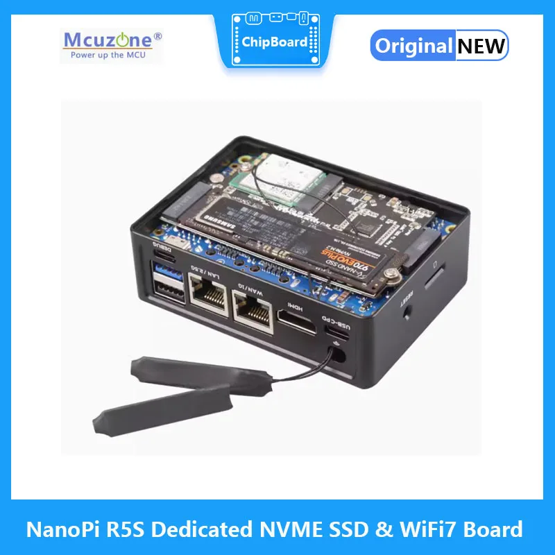 

NanoPi R5S Dedicated NVME SSD & wifi7 Board MT7921K M.2 Debian AX200 RTL8822CE