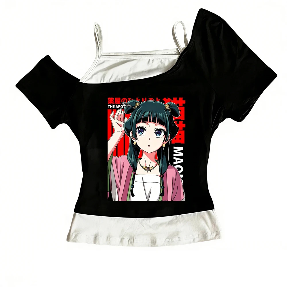 Maomao the Apothecary Diaries cropped top women 2000s gyaru manga jojifuku korean fashion tshirt manga japan summer