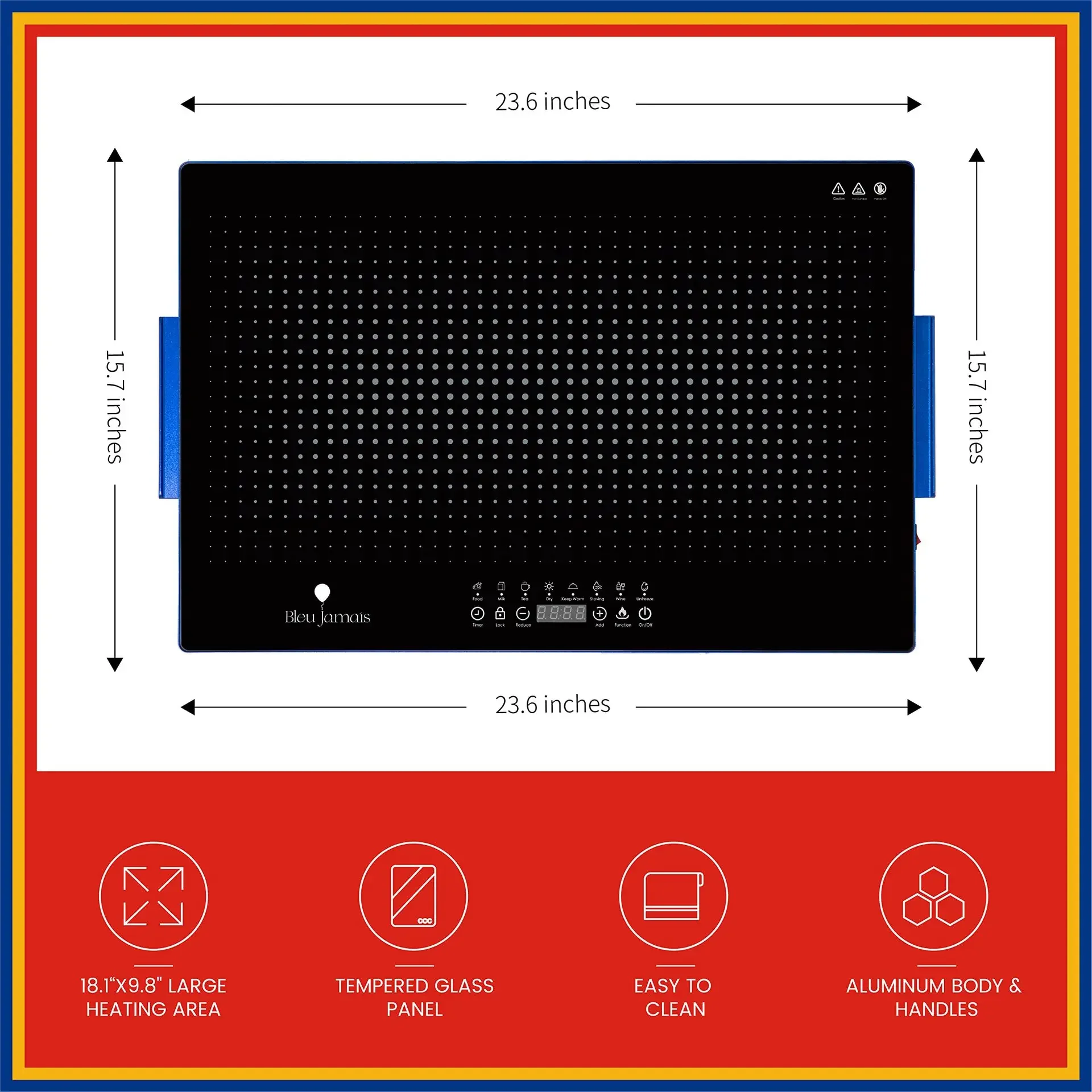 110V Electric Beverage Warmer with Intelligent Heat Preservation Plate and Constant Temperature Cup Pad