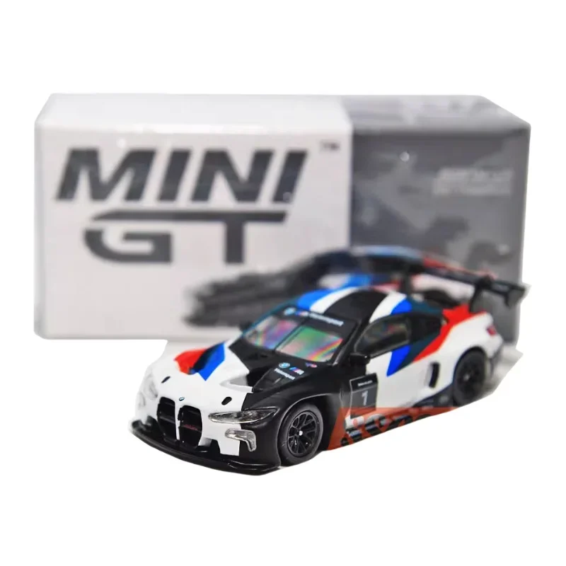 1:64 BMW M4 G82 M4 GT3 Racing Micro diecast alloy car model Boy toy Collection Decorative display pieces for children\'s gifts.