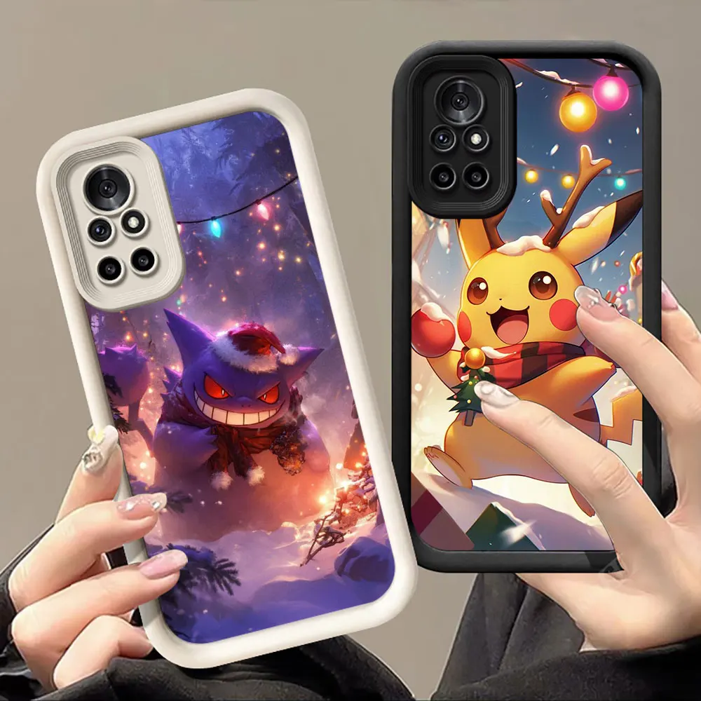 حافظة لهاتف Redmi 15C 14C 13C 12C 15 Gengar Pikachu عيد الميلاد Pokemons غطاء لـ Redmi Note 8 9 10 11 12 13 14 Pro Plus Coque #1