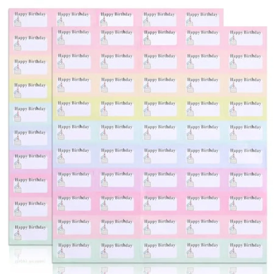 

Birthday Planner Stirs 100 Pieces Mini Planner Labels with Cake Style for Adults Calendar Pink