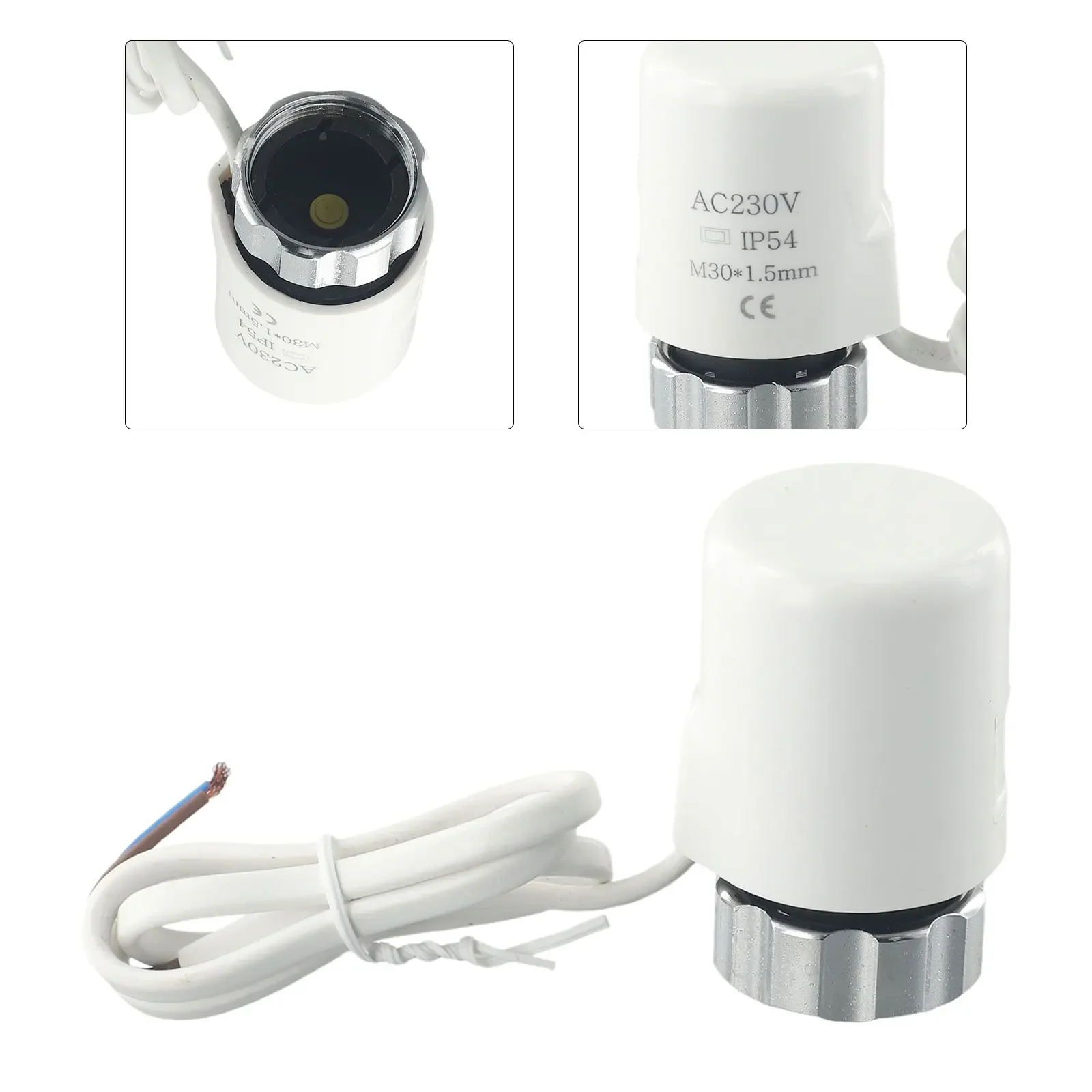 22          AC230V Electric Thermal Actuator For Floor Heating Radiator Valve Underfloor Heating TRV Thermostatic Radiator Valve