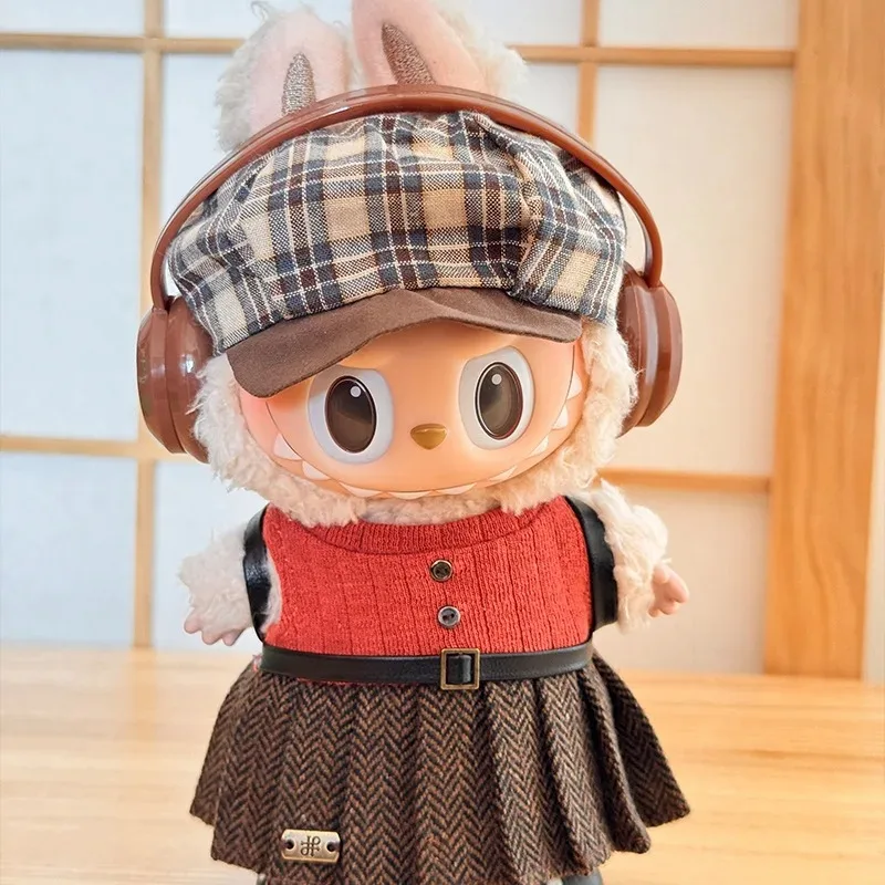 17cm Labubu Doll Clothes Cute College Style Set Doll Accessories Outfit for 17cm Labubu Doll