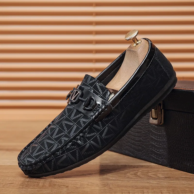 luxury loafers shoes for man flock man casual shoes driving ship-on shoes designer