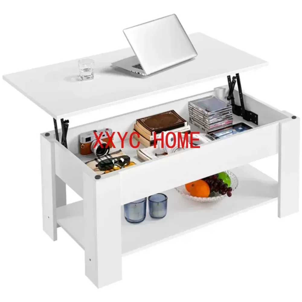 

Easyfashion Modern 38.6" Rectangle Wooden Lift Top Coffee Table with Lower Shelf, Multiple Colors and Sizes
