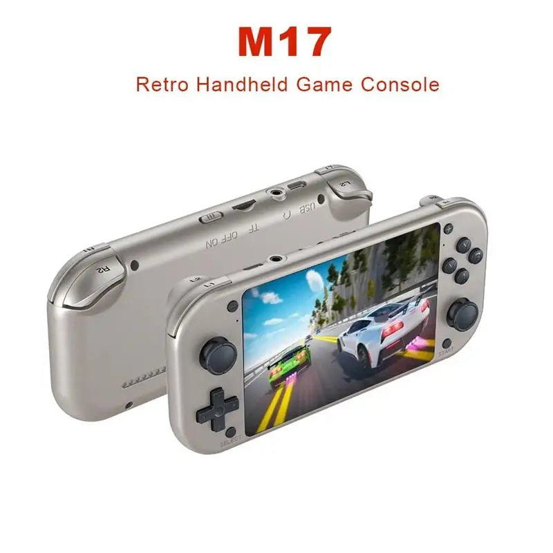 

BOYHOM M17 Retro Handheld Video Game Console Open Source Linux System 4.3 Inch IPS Screen Portable Pocket Video Player for PSP