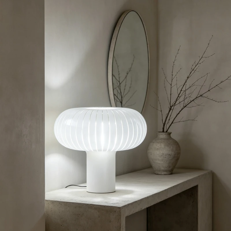 Italian designer creative hollow mushroom table lamp Nordic style living room bedroom high-end atmosphere decorative table lamp