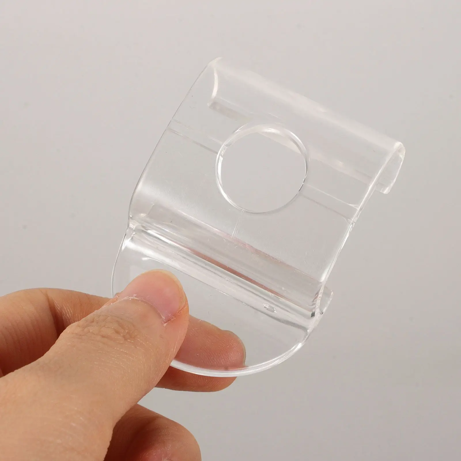 1Pair Arc Handle Accessories Transparent Cordless Blind Handles for Bottom Roller Shade Pulls Window Curtain Fixing