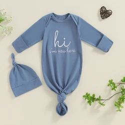 Newborn Sleeper Gown Baby Boy Girl Coming Home Outfit Infant Nightgown Sleepwear Pajamas