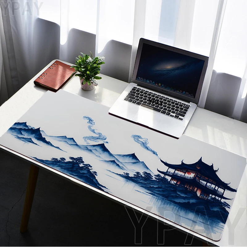 Large Mouse Pad Chinese Ink Painting Desk Mats Gaming Mousepad Rubber Keyboard Mat Xxl Office Desk Mats Big Computer Mousepads