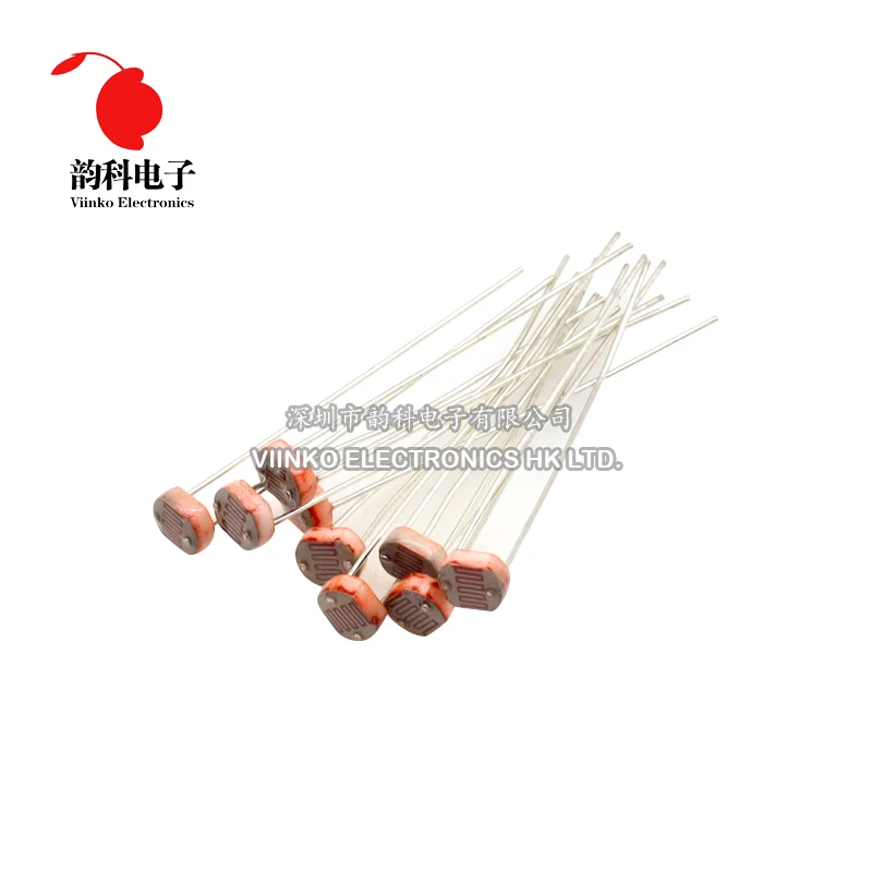 20PCS LDR Photo Light Sensitive Resistor Photoelectric Photoresistor 5528 GL5528 5537 5506 5516 5539 5549 For Arduino