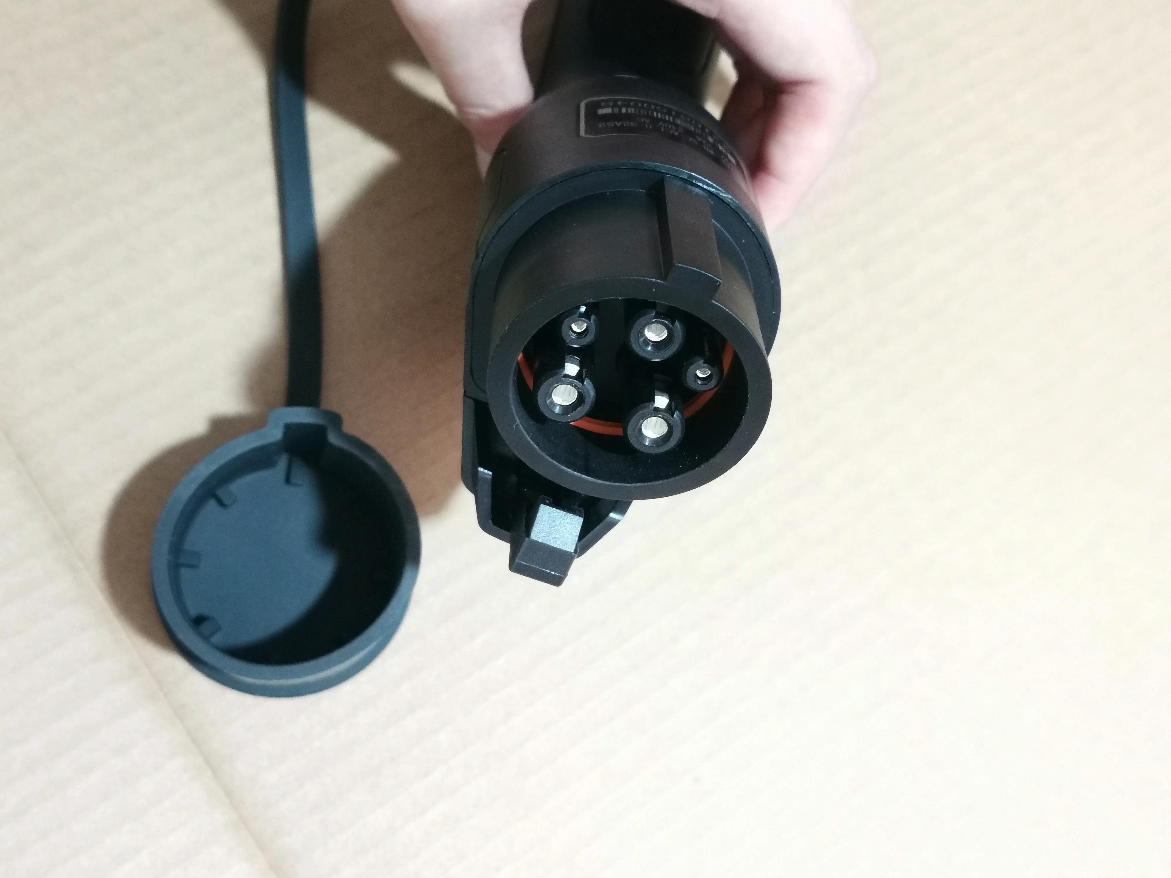 32A 240V Single phase Type 2 socket to Type 1 plug EV charger adapter