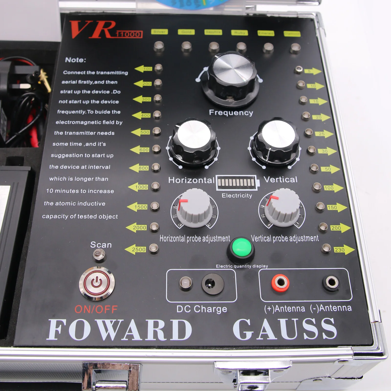 VR-11000 100-2500m Profundidad 5-230m Detector de oro subterráneo Detector de diamantes de oro de largo alcance