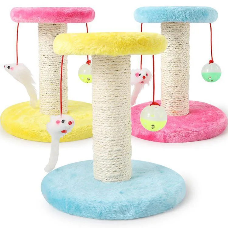 Factory Price Cat Scratcher Tree with Soft Plush Mouse Cat Climbing Tower Cat Puzzle Toys