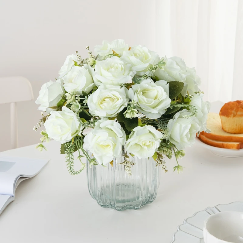 Künstliche Blume Seidenrose Outdoor Garten Hochzeit Brautstrauß Weihnachtsdekoration Heimvase Tisch Festival Party DIY Geschenkbox – Detail 11