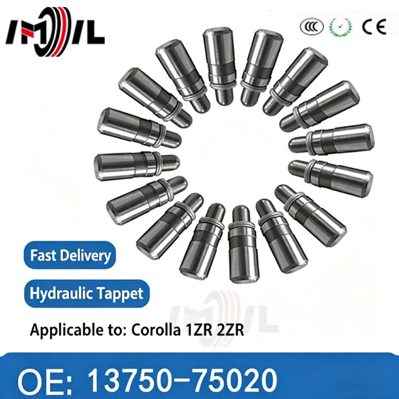 

Valve hydraulic tappet 8/16pc Hydraulic Valve Adjusters For Toyota Hilux Hiace Fortuner Yaris Corolla 13750-75020 Valve Pushrods
