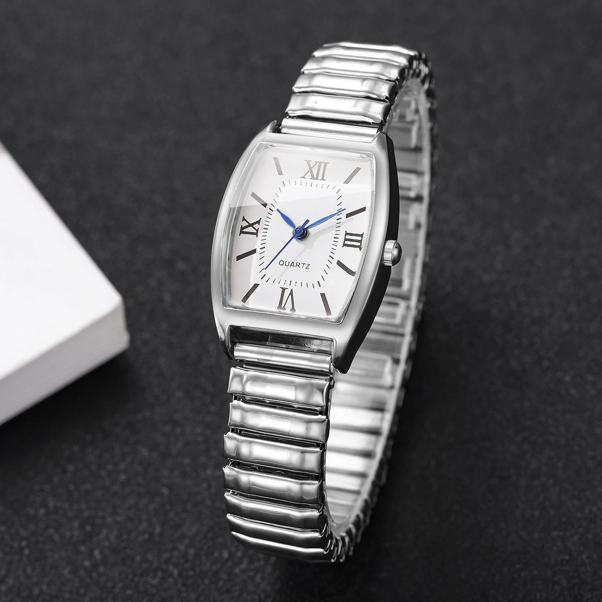 

Fashion Roma Dial Women Quartz Watch Casual Elastic Strap Wristwatch For Ladies Clock Reloj Mujer (Without Box)