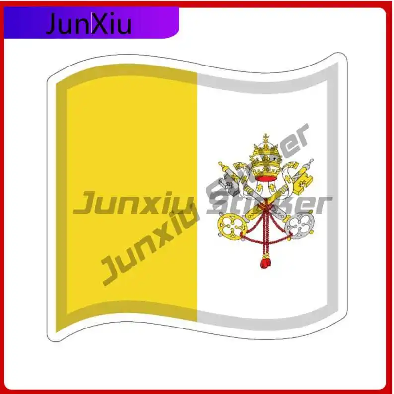 

Vatican City Flag Sticker Fun Anti Scratch Decorations Exterior High-quality Decals For Laptop Car Bicycle Skateboard Laptop Rv