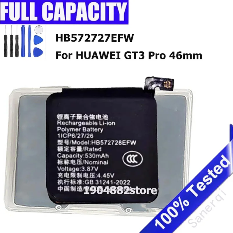 

Полностью новая батарея HB572728EFW HB572727EFW для HUAWEI GT3 Pro 46 мм GT3PRO 46 мм, перезаряжаемая батарея для часов
