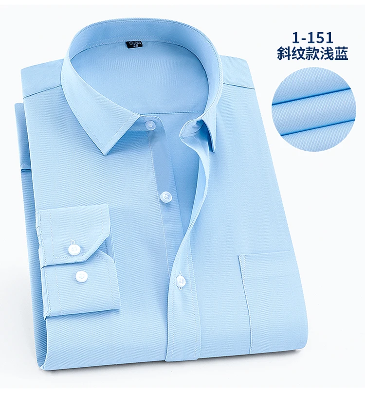 high quality winter autumn men plus size big dress shirt long sleeve 6XL 8XL 10XL 12XL formal office shirts Business blue