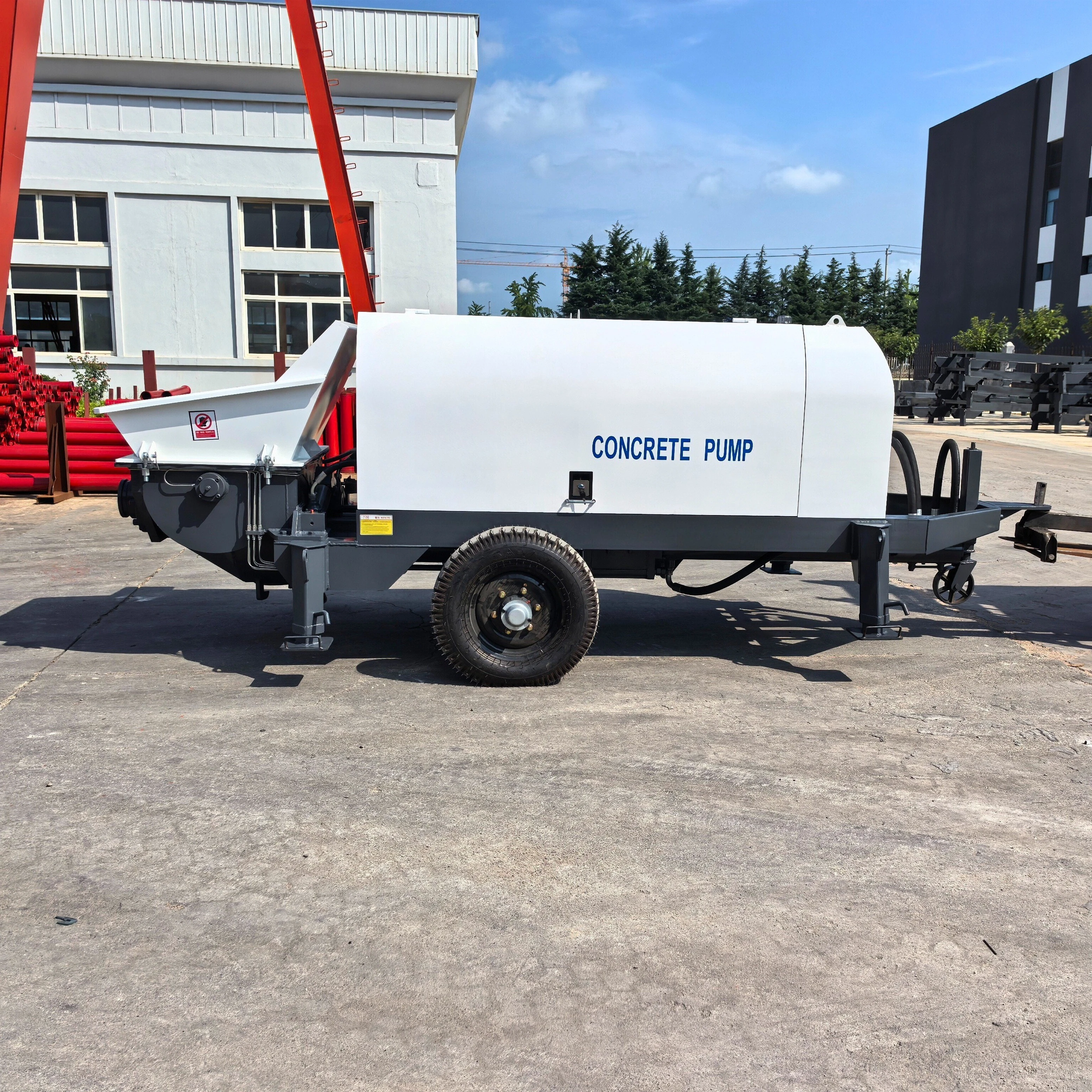 20m3/h Concrete Pump Small Hydraulic Trailer Concrete Pump for Rural House Building Foundation Customized