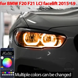 RGB multi colors Light Rings APP control DRL LED Angel Eyes Kit For BMW 1 series F20 F21 facelift 2015-2019 Headlight Retrofit