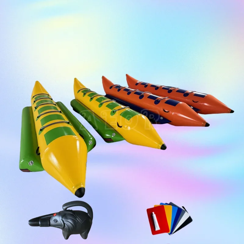 

PVC Inflatable Banana Boat 5 Passenger Inline Water Games