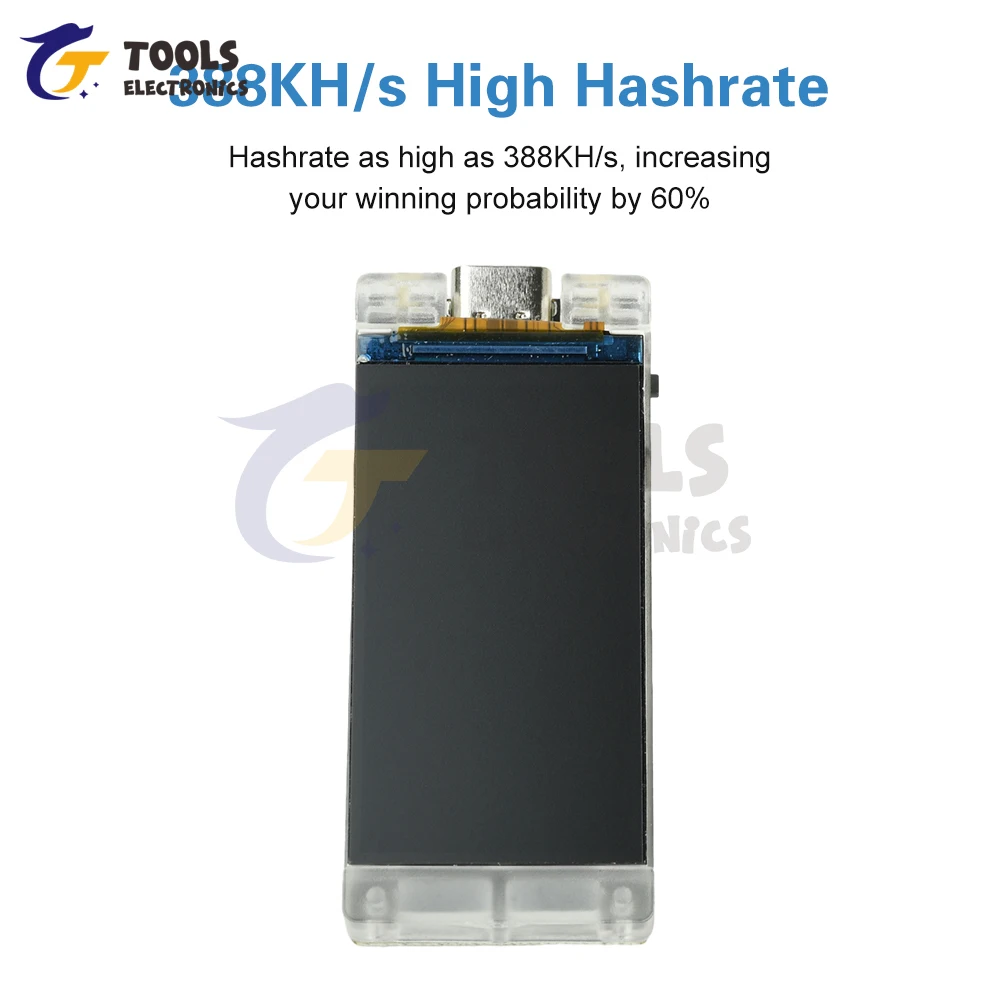 ESP32-R8 Development Board with 1.9 Inch TFT Screen - T190 Module for Hash Rate Calculation (388KH/s) WiFi BT & Type-C