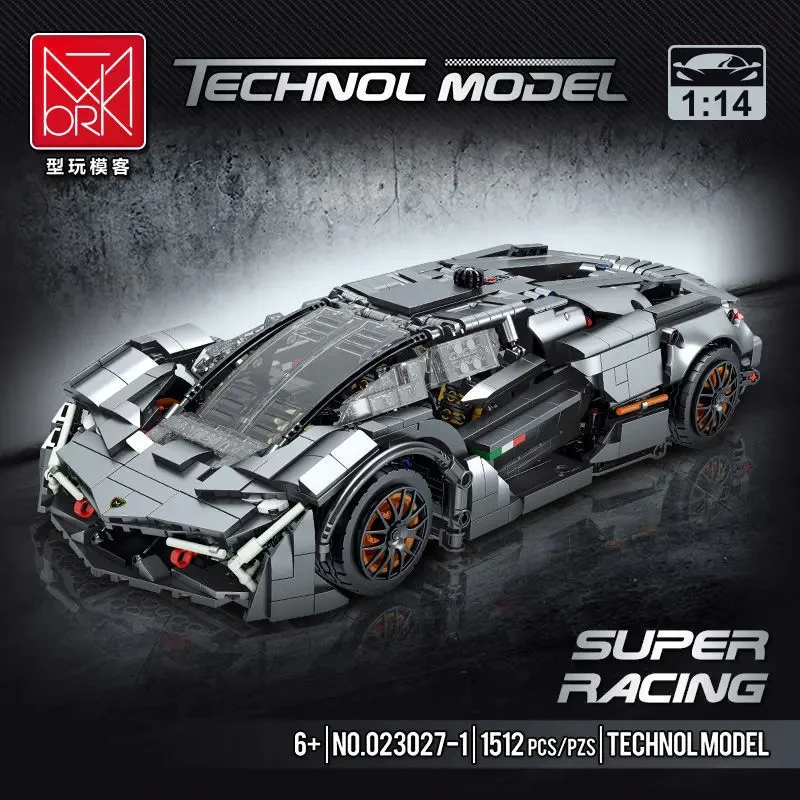 Technical Lamborghini Concept Racing Car Model Moc Building Blocks Speed Sports Vehicle Assemble Bricks Toy For Boys Gifts