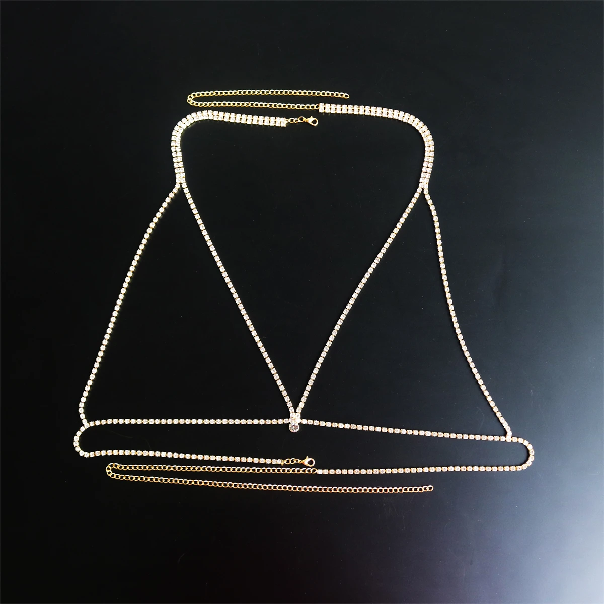 Sexy Chest Chain — A Dazzling and Captivating Bikini-Style Accessory; Exquisite Body Jewelry for Women at Banquets and Parties