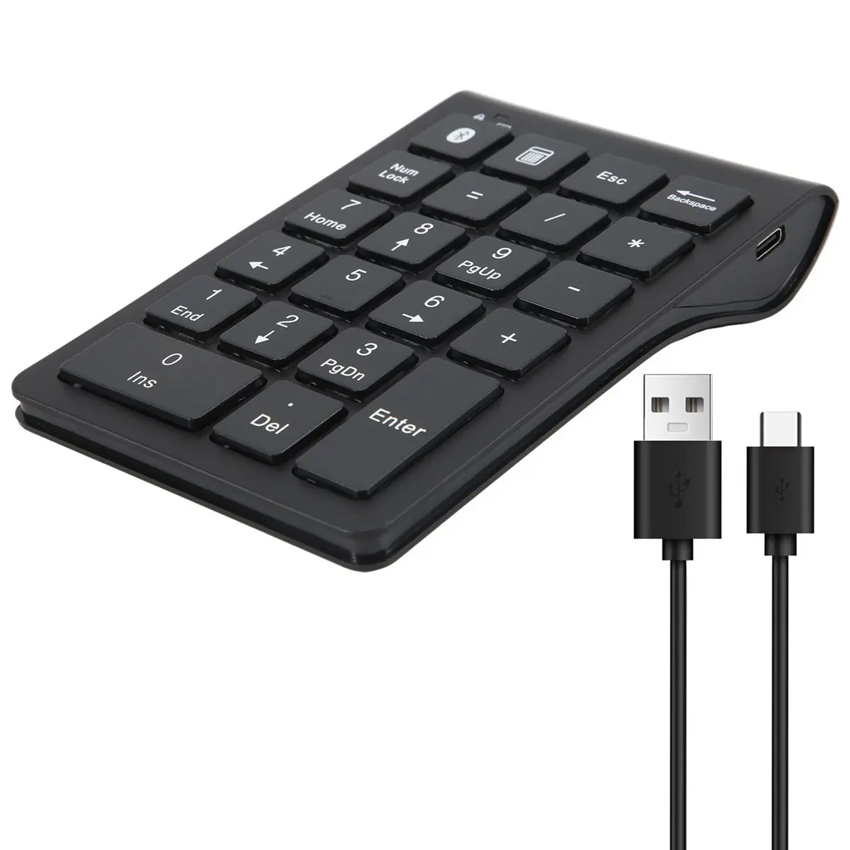 likelike Wireless Bluetooth Number Keypad, 22-Keys Portable Slim Numeric Pad for Laptop Computer, PC, Desktop, Notebook