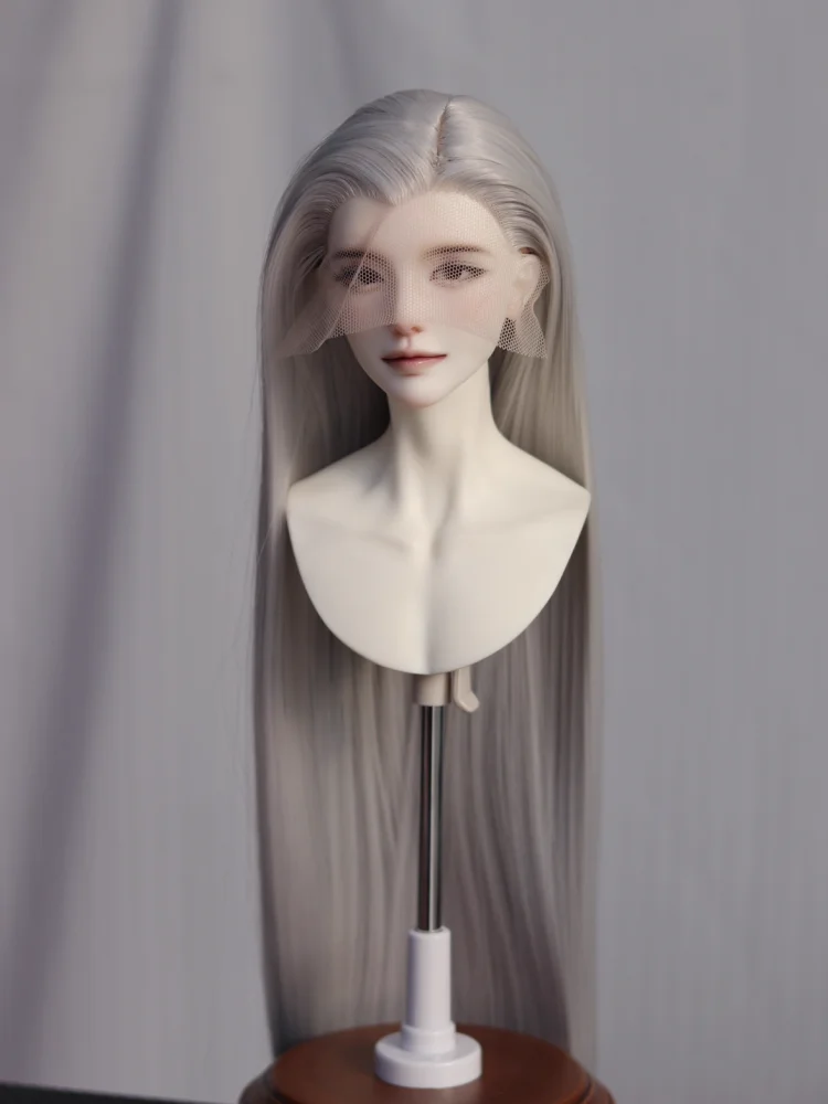 Perruques BJD cheveux longs bouclés pour 1/3 poupées perruques haute température poupée argent brun rose blanc bleu cheveux