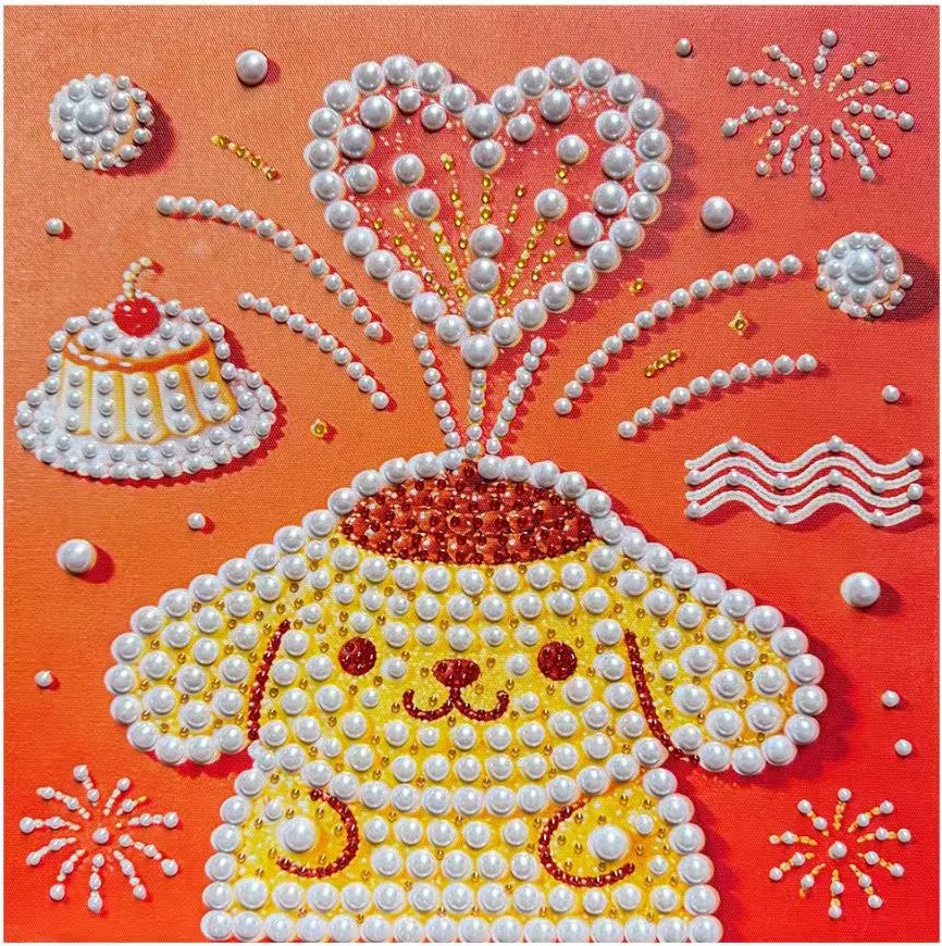20*20cm Cartoon Hello Kitty Pearl Painting Includes Frame Diamond Painting DIY Decorative Painting Children's Day Gift Handmade view 5