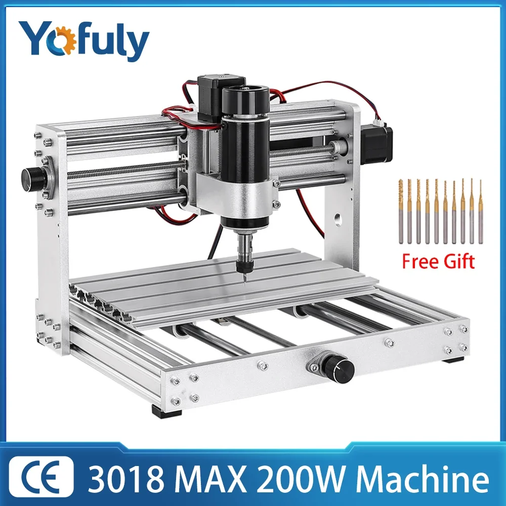 CNC 3018 Max With 200w Spindle Metal Milling Engraving Machine 20W Laser Engraver DIY CNC Wood Router Cut MDF Stainless Steel