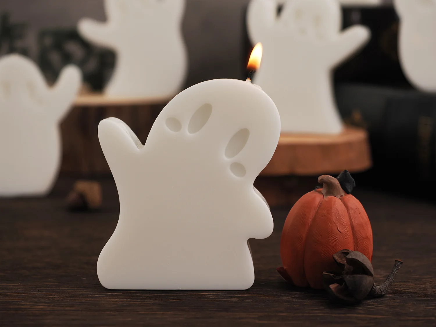 Halloween Ghosts Funny Candle Molds 3D Ghost Resin Molds for Candle Making Handmade Wax Soap Art Crafts Decor Home Decor DIY