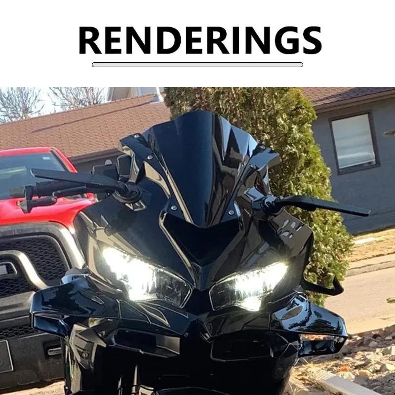 For Kawasaki ZX‑25R SE ZX‑4R ZX4RR Modified Wind Wing Deflector Side Spoiler, Motorcycle Airflow Cover Accessories