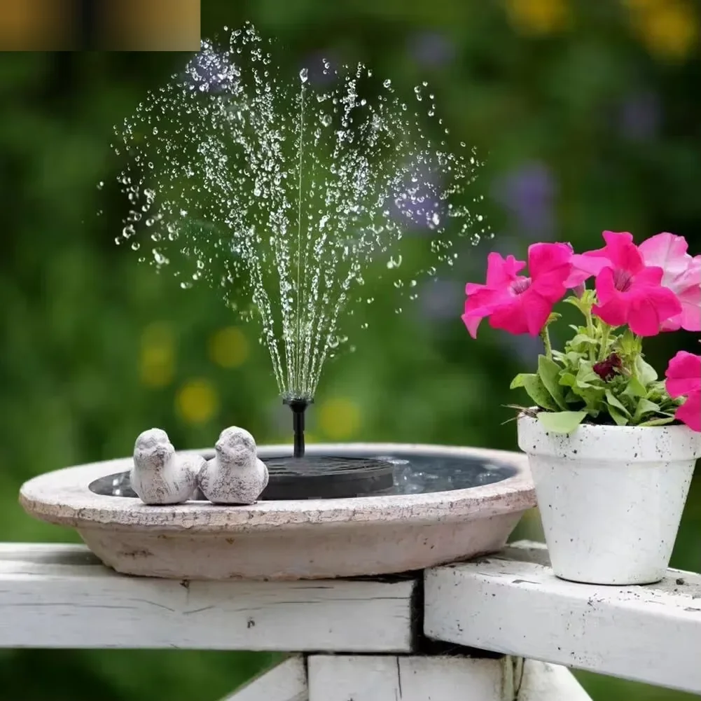 Mini Solar Water Fountain - Solar-Powered Pool/Pond Waterfall, Outdoor Garden Decoration & Bird Bath Supplies
