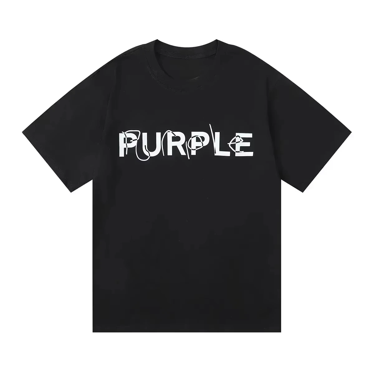 2024 Fashion Summer New Fashion Purple Brand Simple Solid Color Printed Golk Casual T-shirt for Men and Women