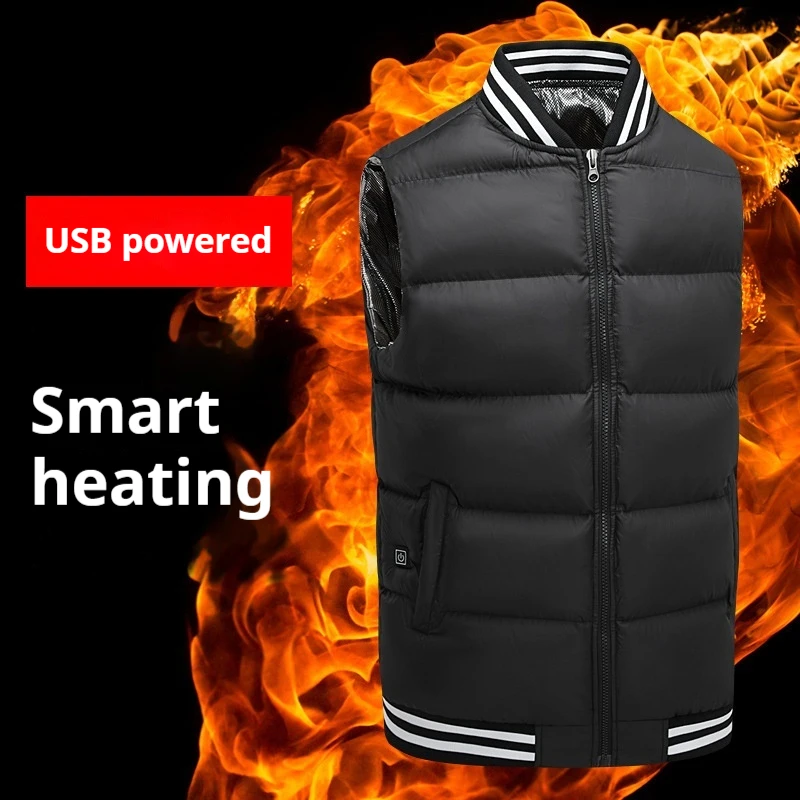 سميكة أسفل القطن التدفئة سترة USB شحن للجنسين أكمام زوجين ملابس خارجية دراجة نارية متسابق سترة الخريف الشتاء الدفء #1