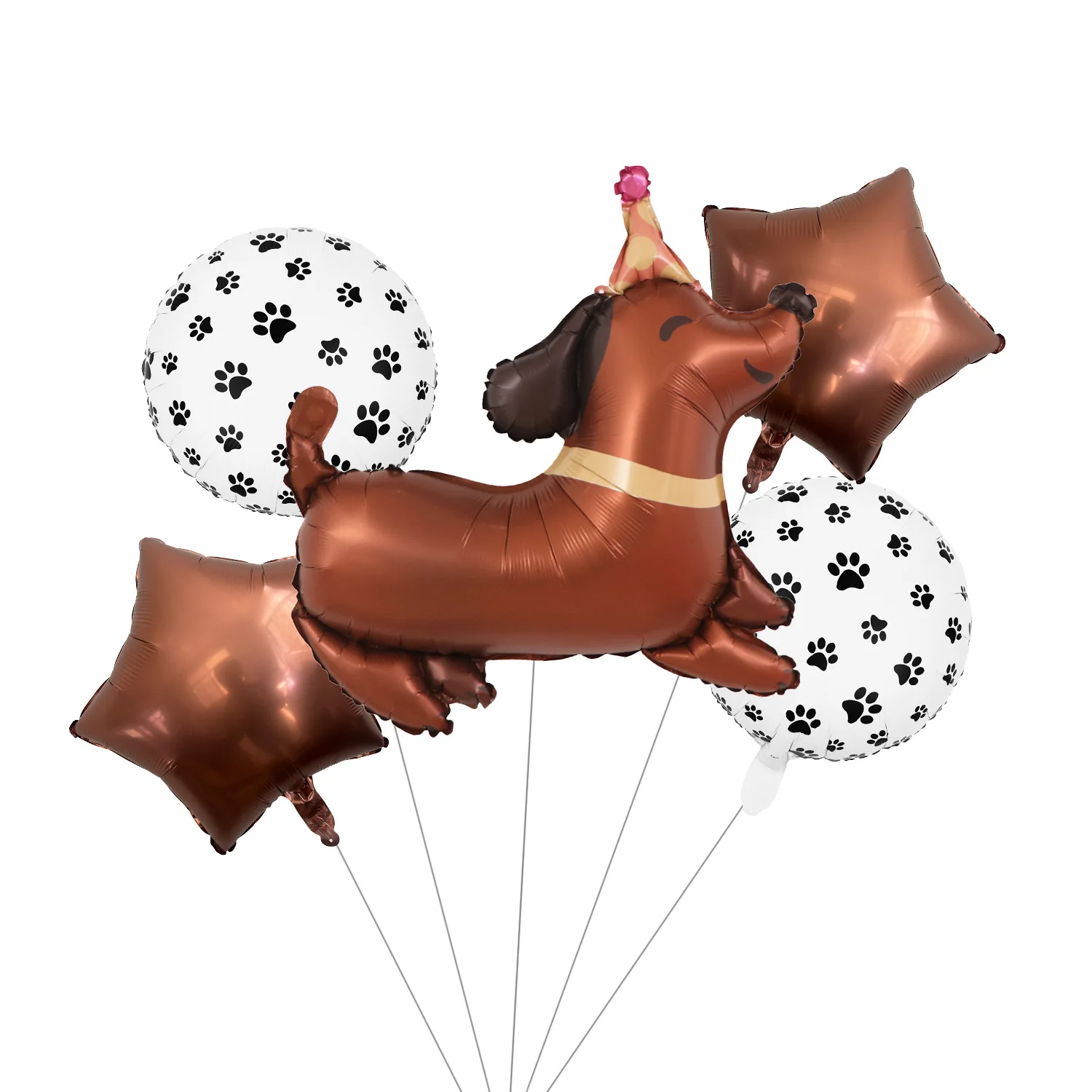 Cartoon-Tier-Haustier-Hunde-Ballon-Set in Welpenform, Partydekorationen für Kindergeburtstage, Haustierfeiern und Spaß zu Hause – Detail 2