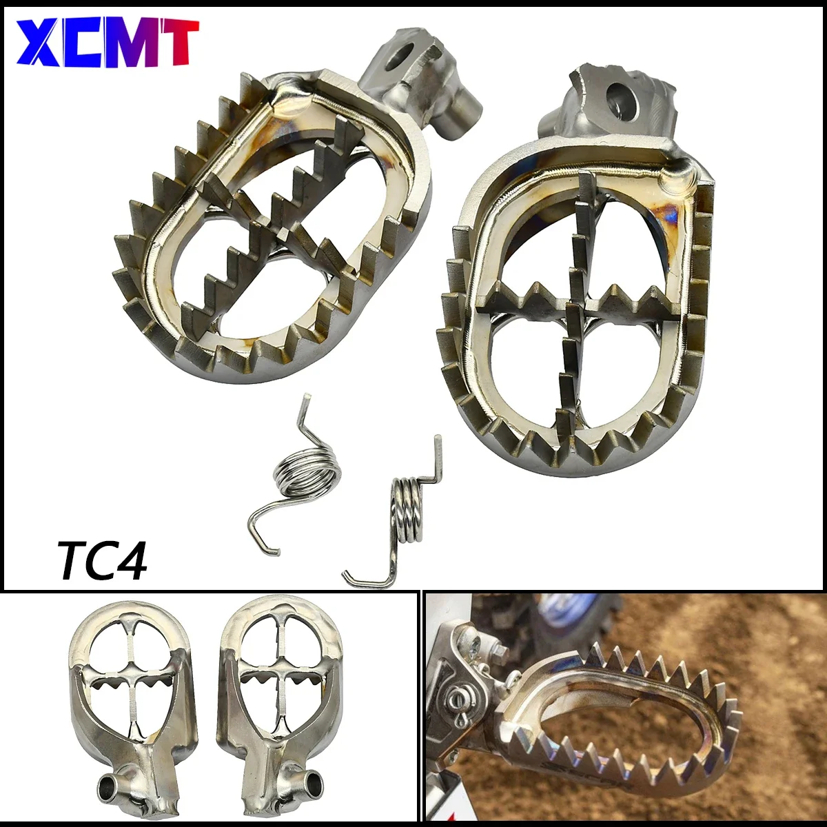 Motorcycle Titanium Alloy TC4 Foot Rest Pegs Footrest Footpeg For Yamaha YZ125 YZ250 YZ250F YZ450F WR250F WR450F YZ 125 250 X FX